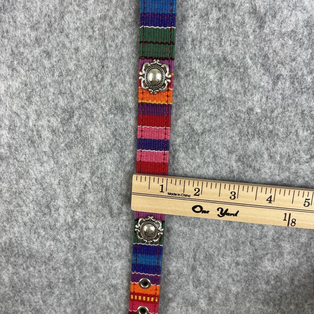 Vintage Fossil Tapestry Leather Belt Concho Southwest NEW Womens Small - Picture 4 of 10